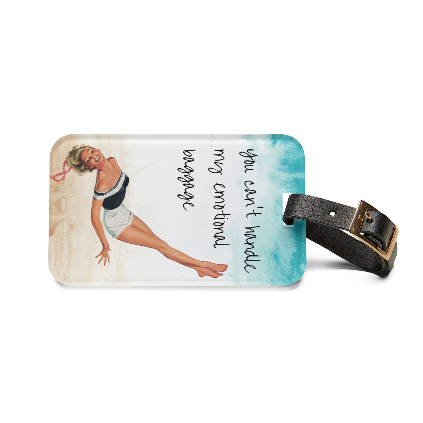 You Can't Handle My Emotional Baggage Retro Luggage Tag