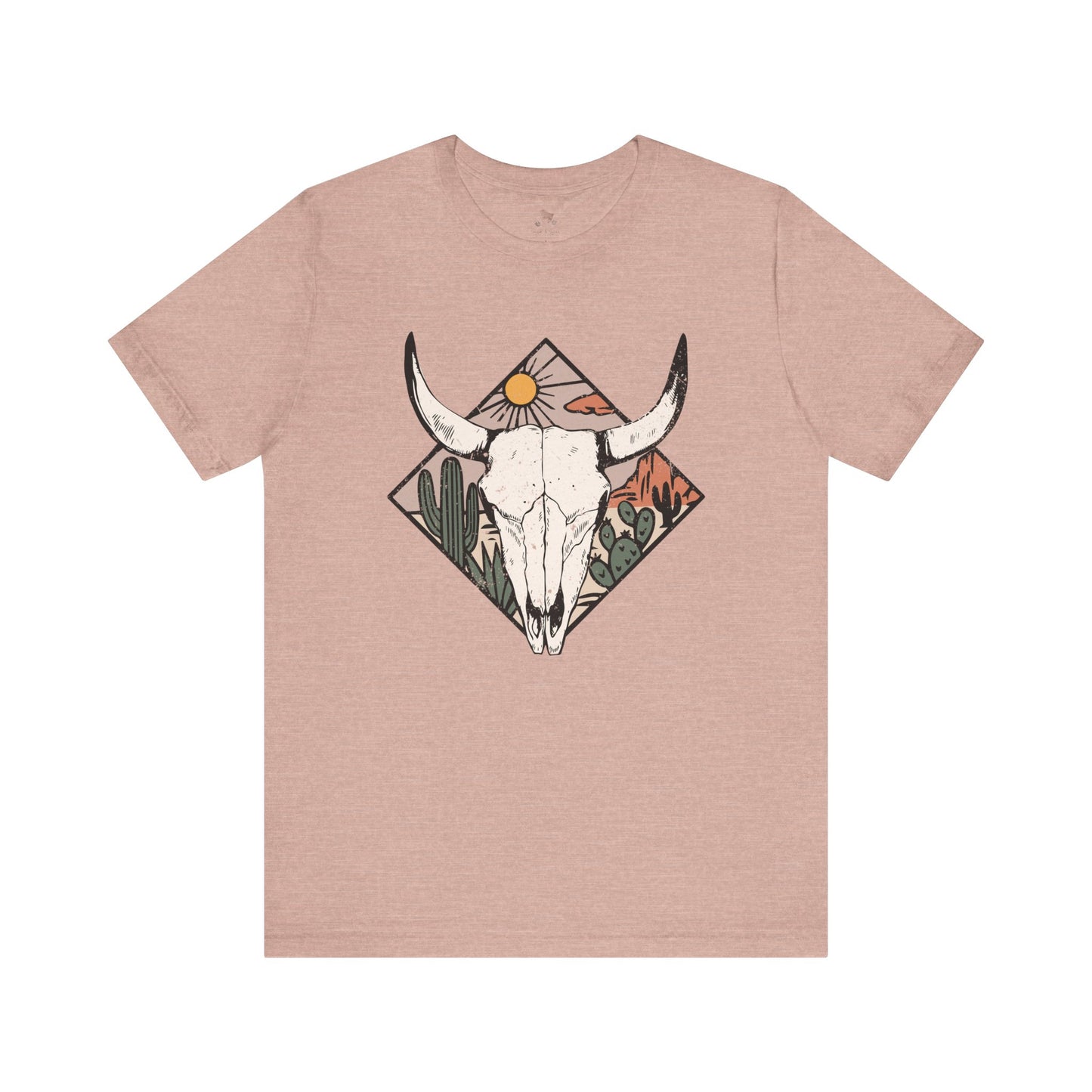 Bull Skull Country Western Unisex Jersey Short Sleeve Tee