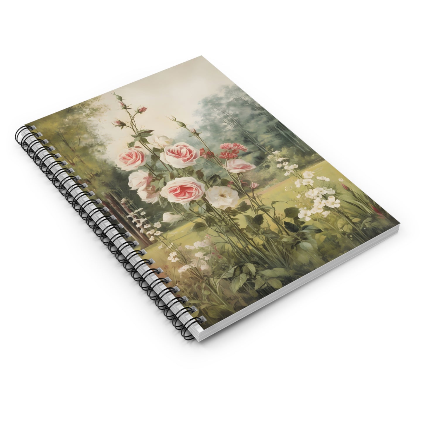 Wild Rose Garden Vintage Spiral Notebook