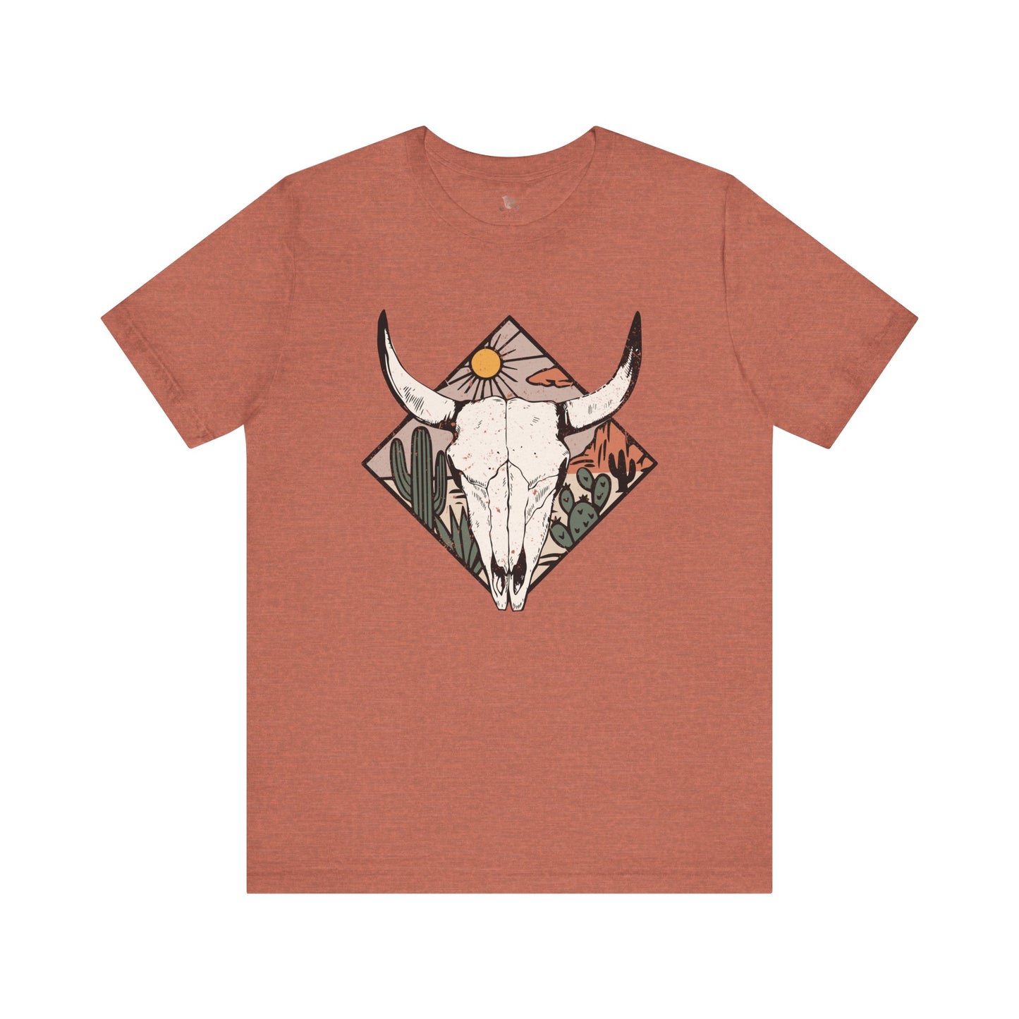 Bull Skull Country Western Unisex Jersey Short Sleeve Tee