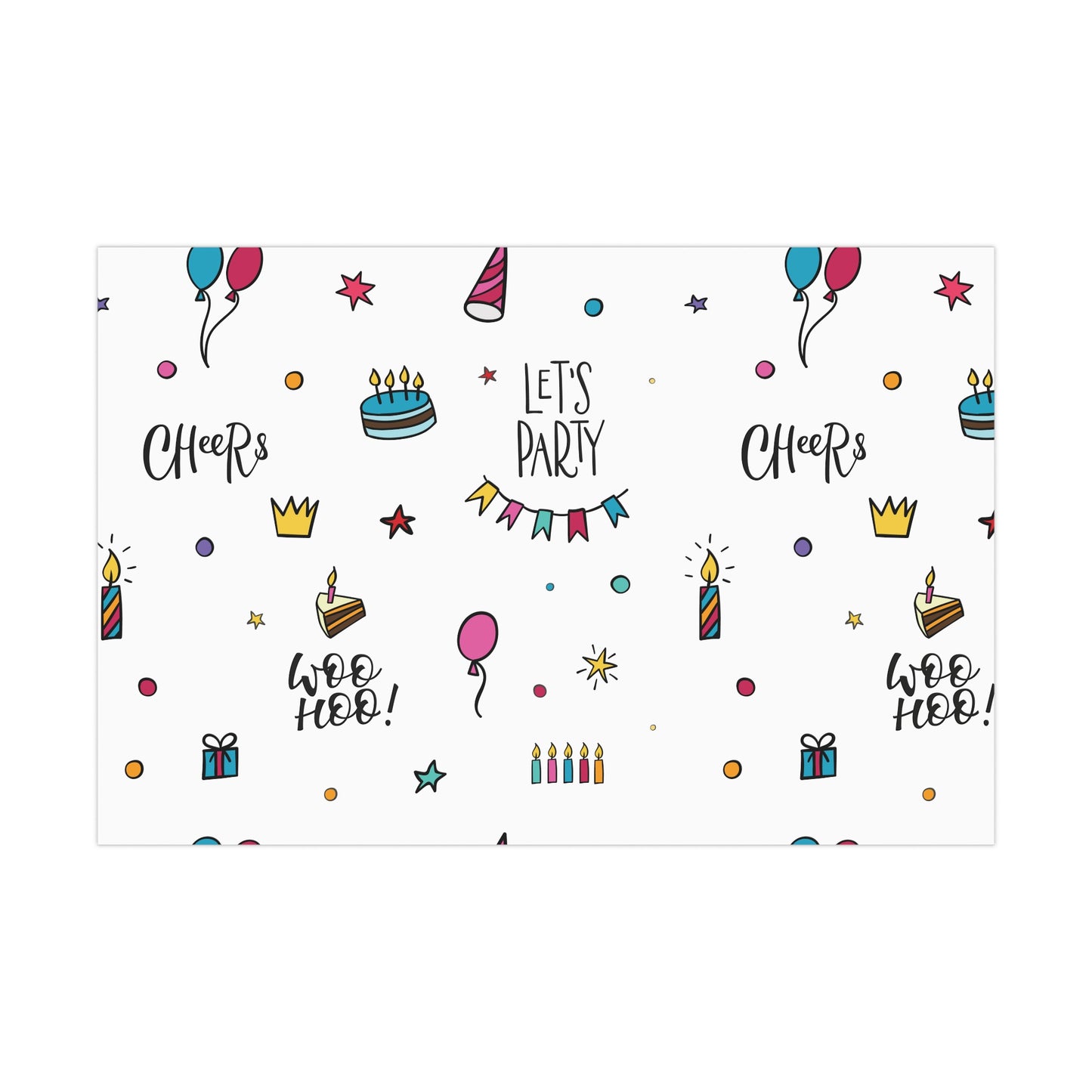 Let's Party Birthday Wrapping Paper