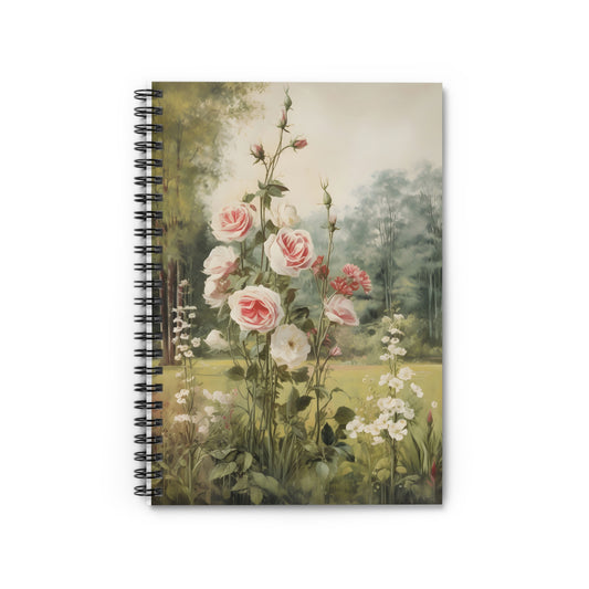 Wild Rose Garden Vintage Spiral Notebook