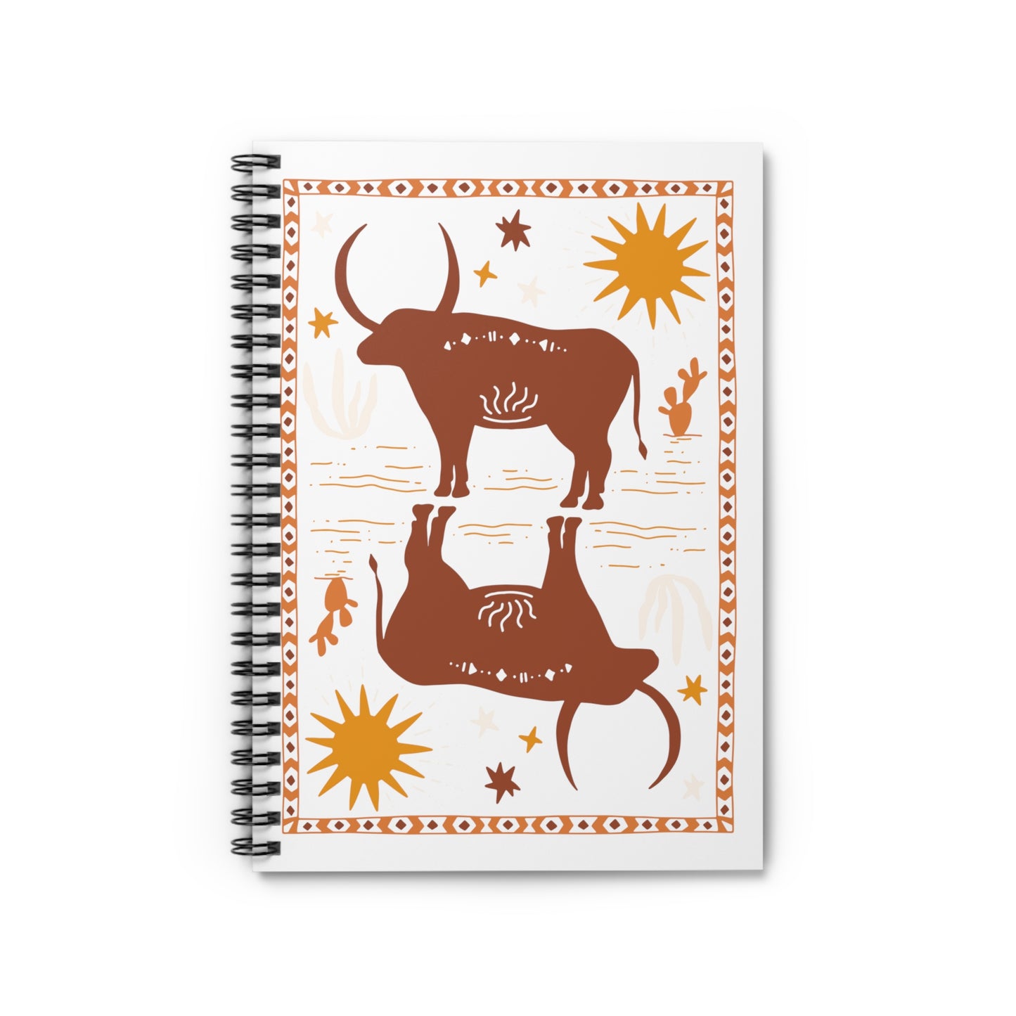 Wild West Bull Southwest Spiral Notebook