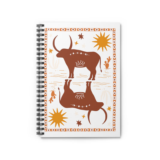 Wild West Bull Southwest Spiral Notebook