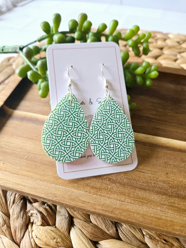 Celtic Knot Acrylic Earrings