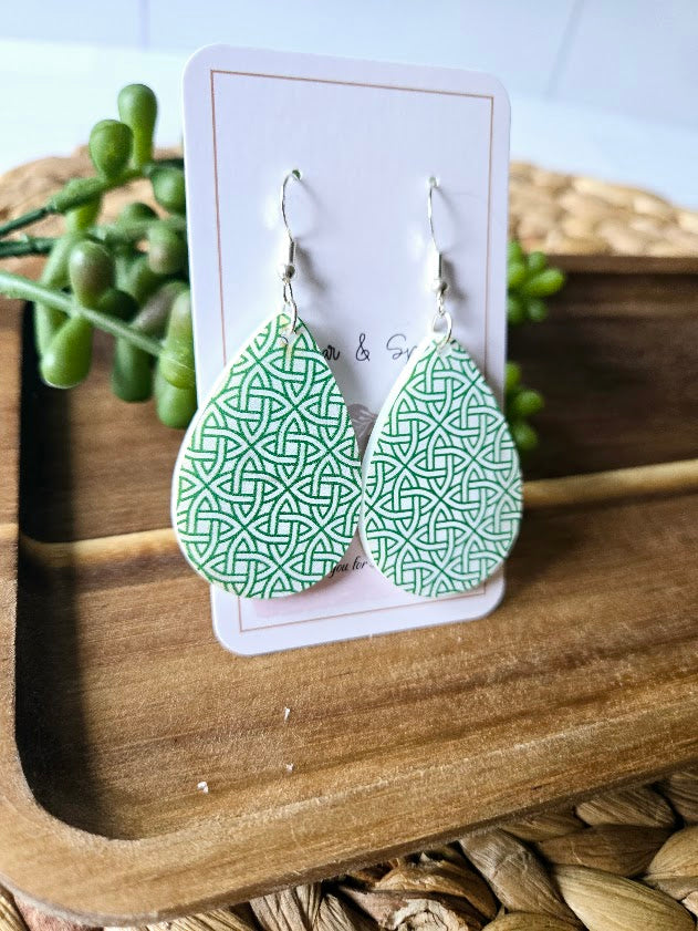 Celtic Knot Acrylic Earrings