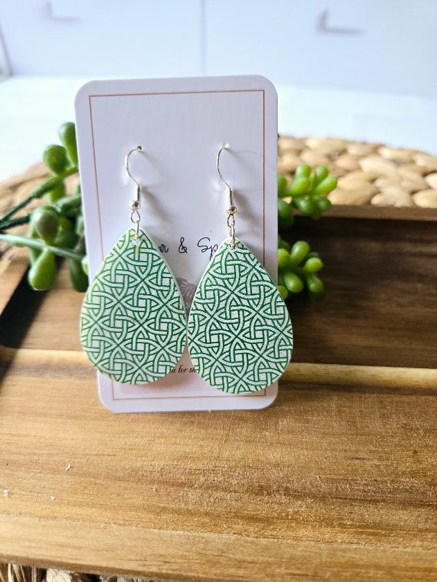 Celtic Knot Acrylic Earrings