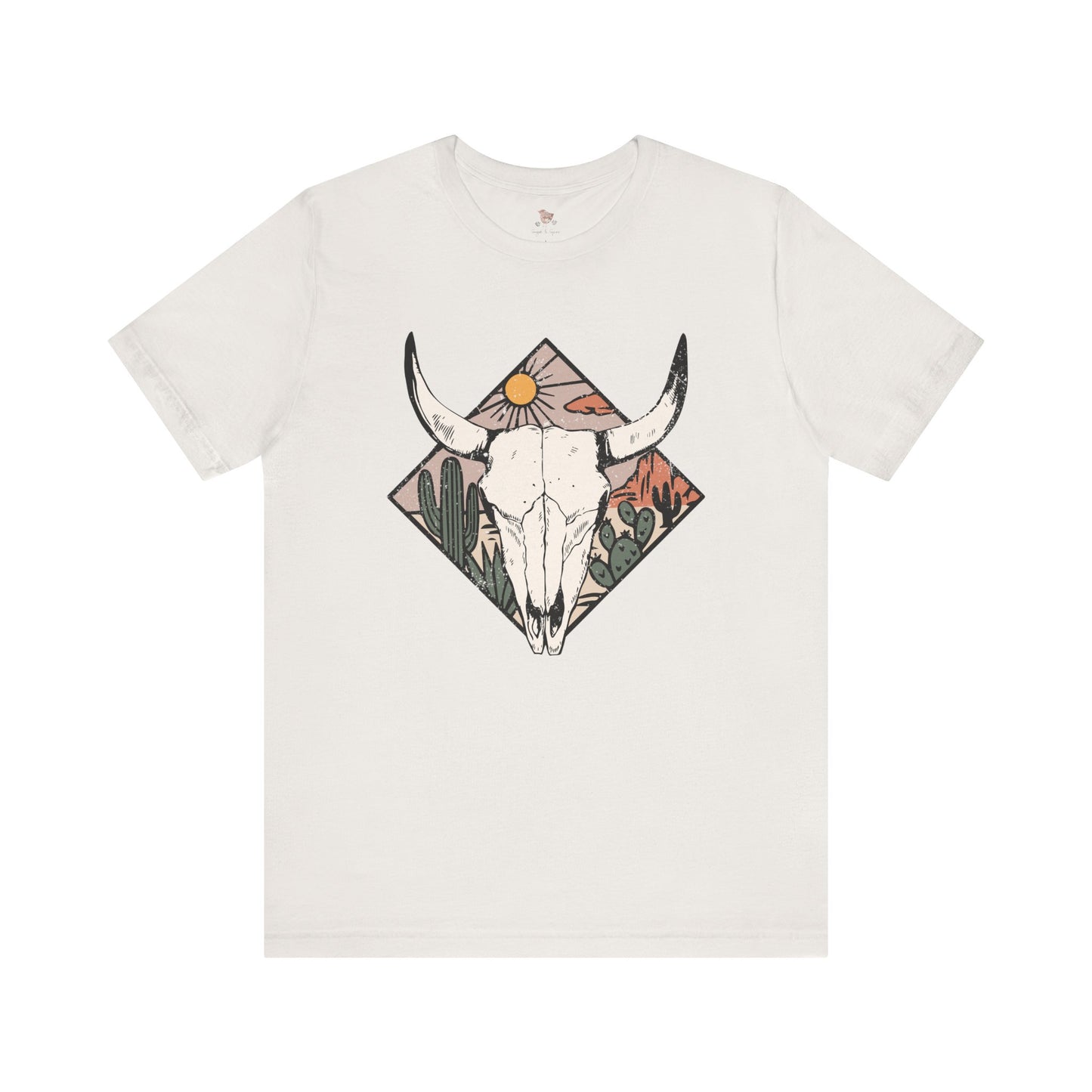Bull Skull Country Western Unisex Jersey Short Sleeve Tee