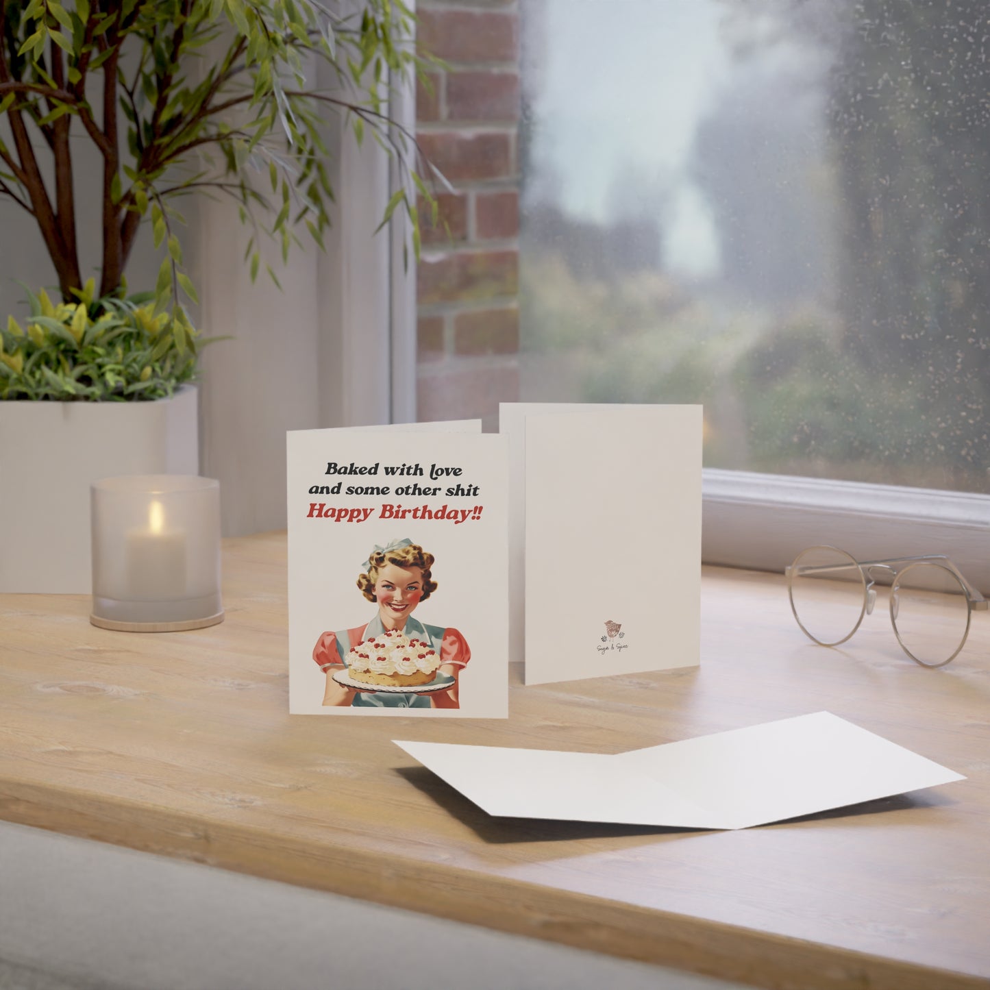 Baked with Love and Some Other Shit Funny Greeting Card