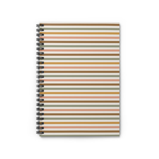 Boho Stripe Spiral Notebook