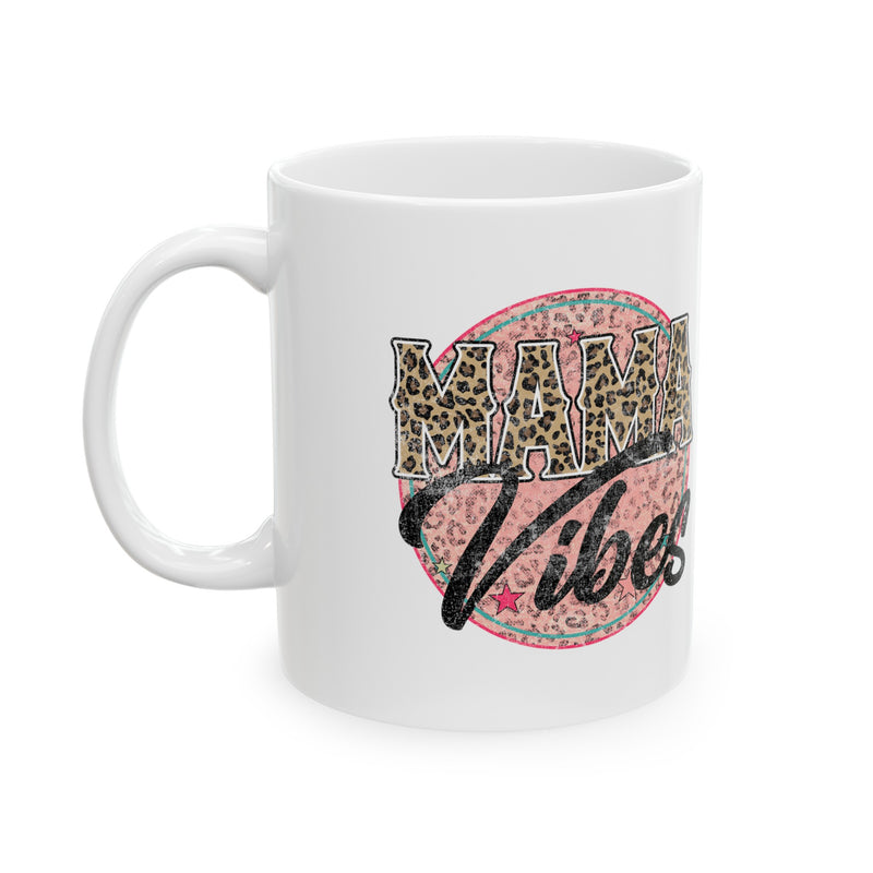 Mama Vibes Leopard Print Mug Mug