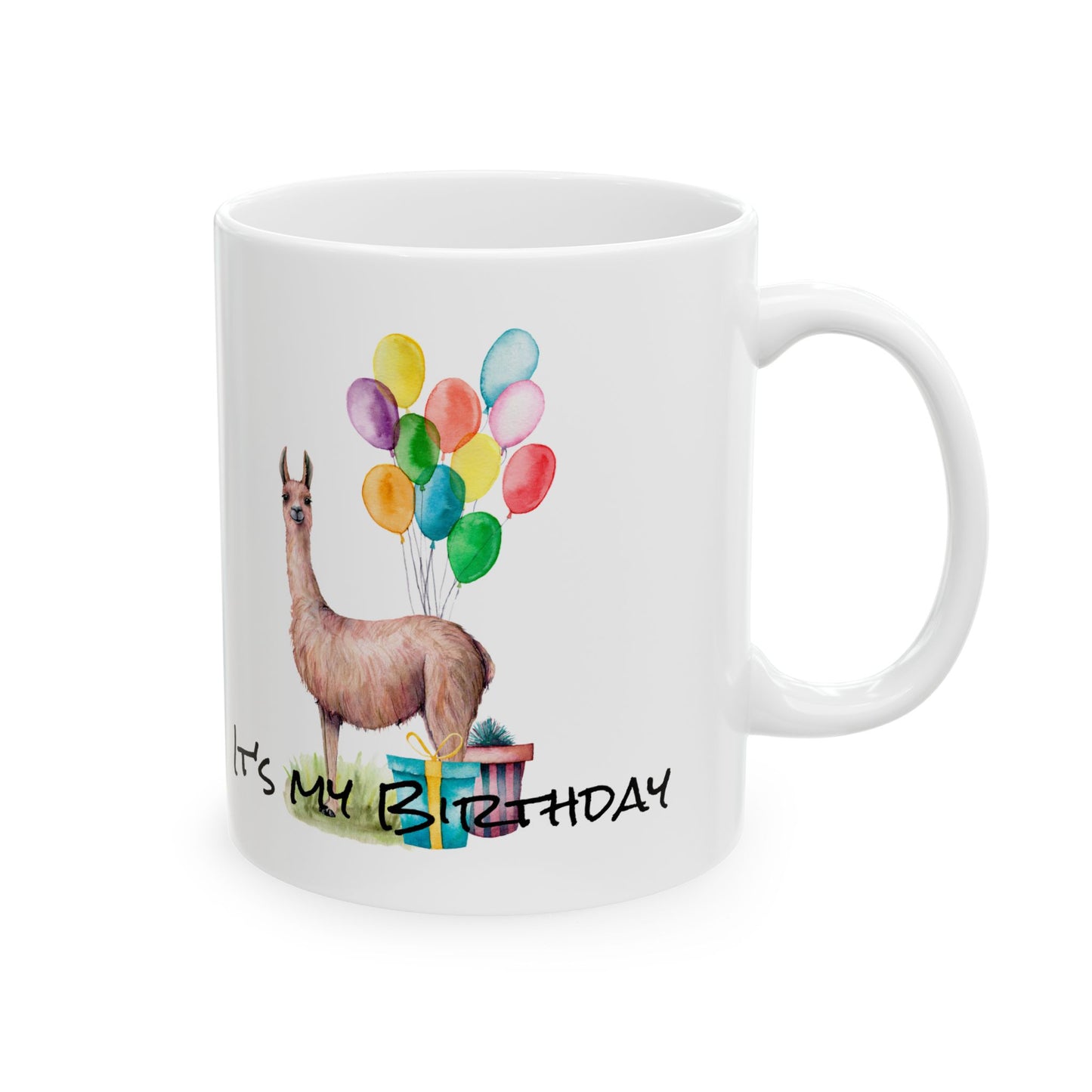Llama Birthday Ceramic Mug