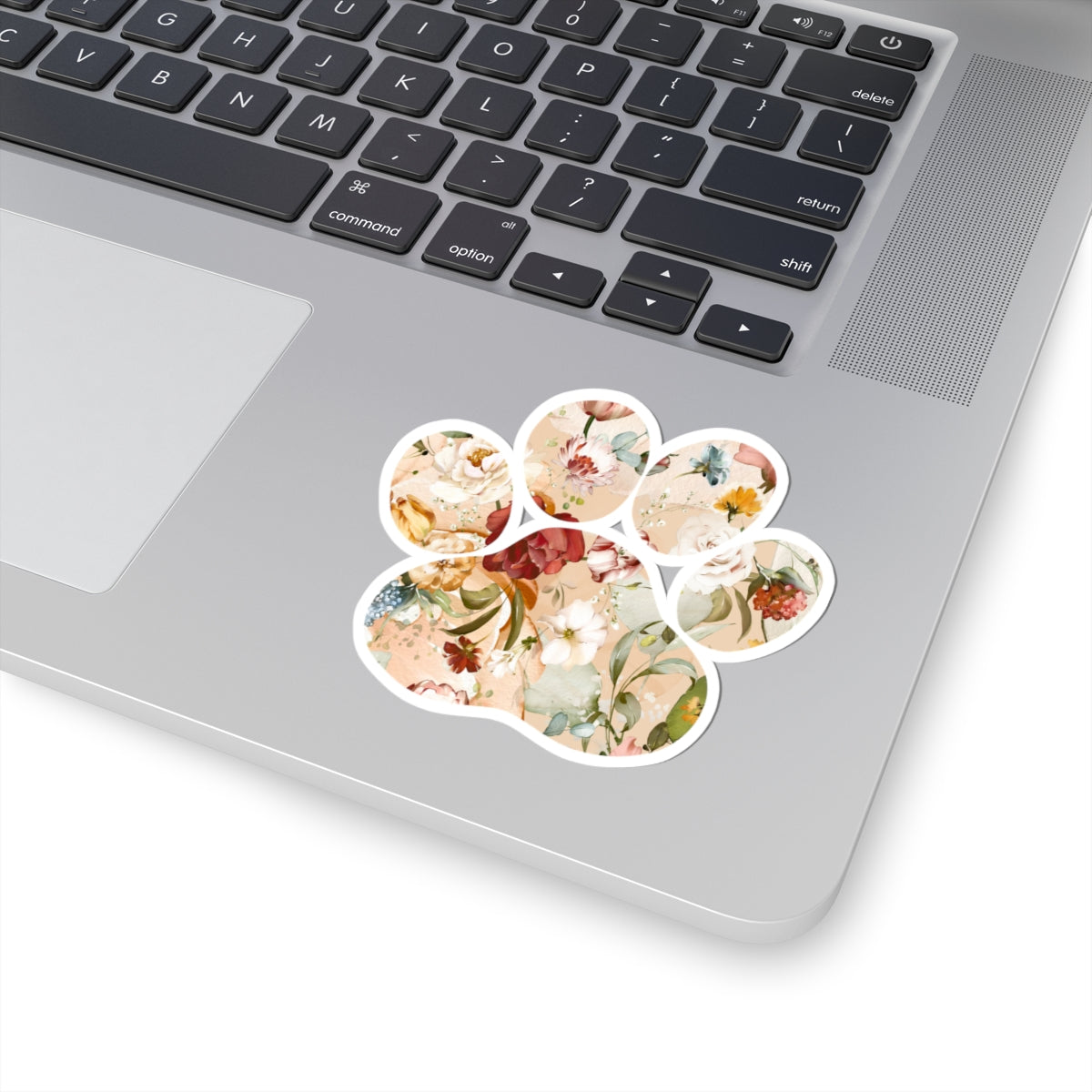 Floral Paw Print Stickers - Cute Animal Aesthetic for Pet Lovers