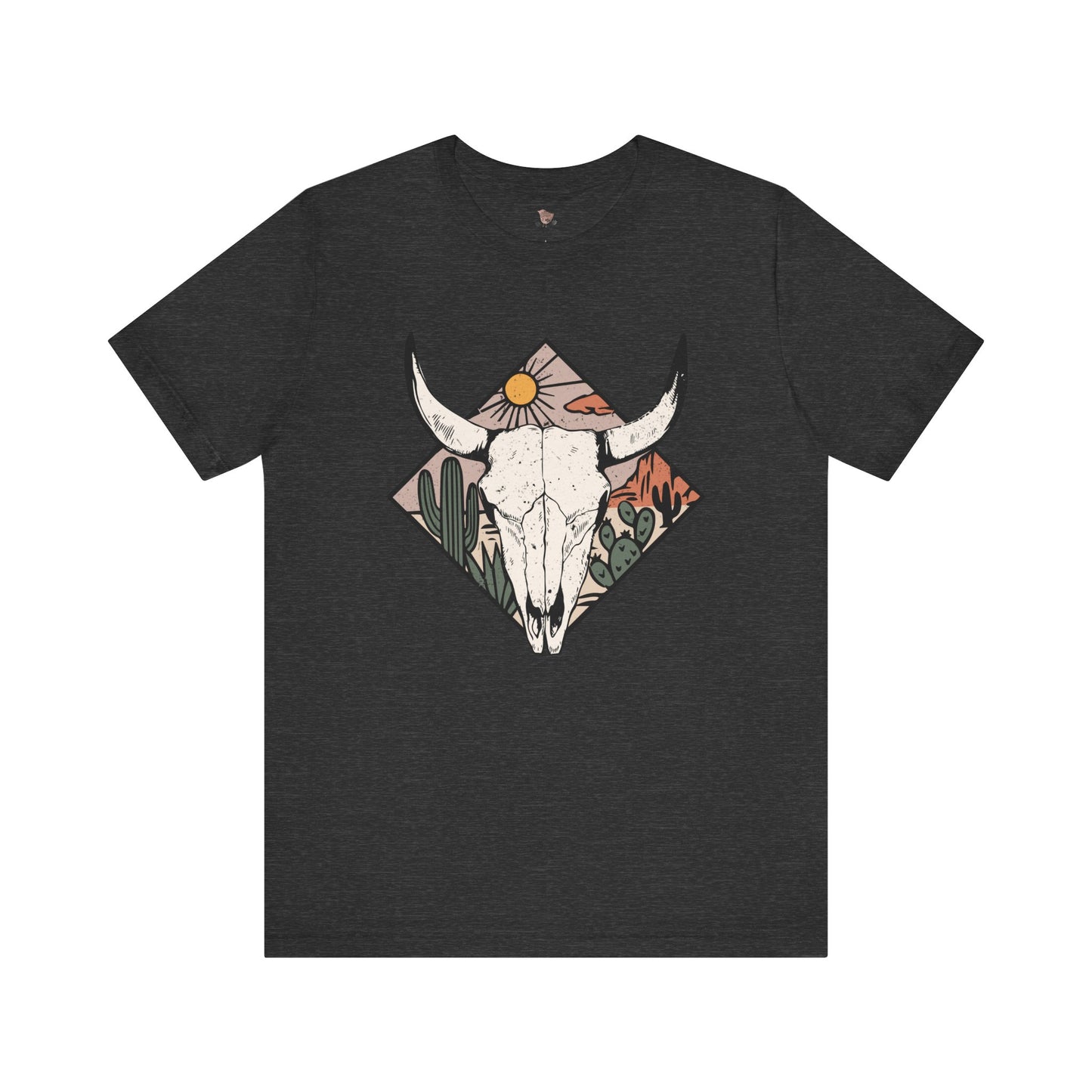 Bull Skull Country Western Unisex Jersey Short Sleeve Tee
