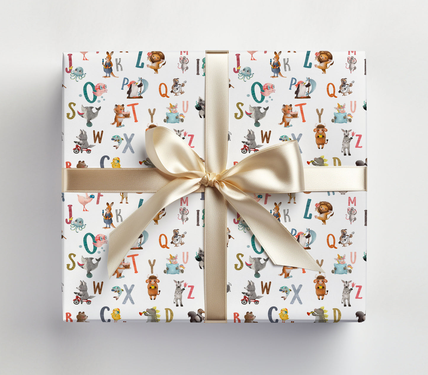 Animal Alphabet Baby or Birthday Wrapping Paper