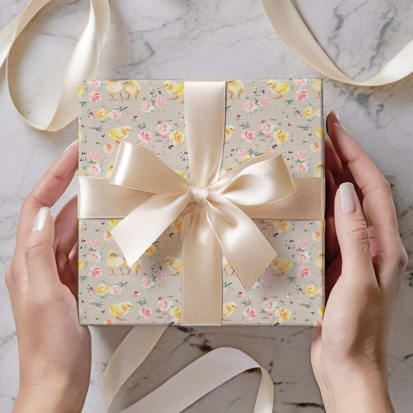 Baby Chicken Easter or Baby Shower Wrapping Paper