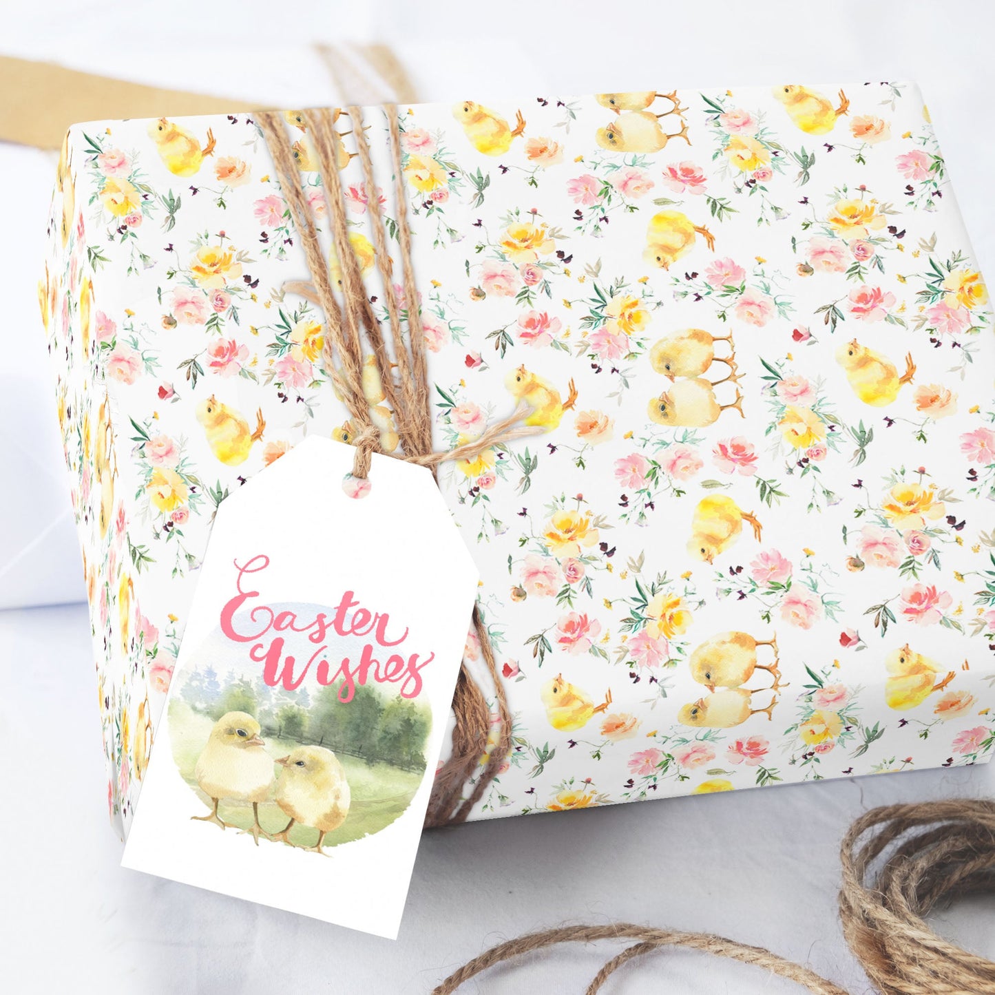 Baby Chicken Easter or Baby Shower Wrapping Paper