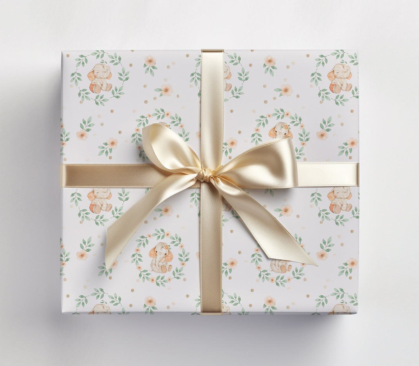 Baby Elephant Shower Wrapping Paper