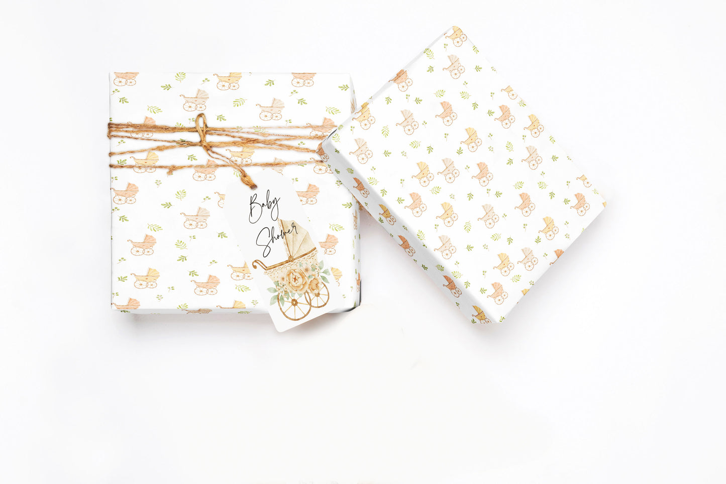 Baby Buggy Shower Wrapping Paper