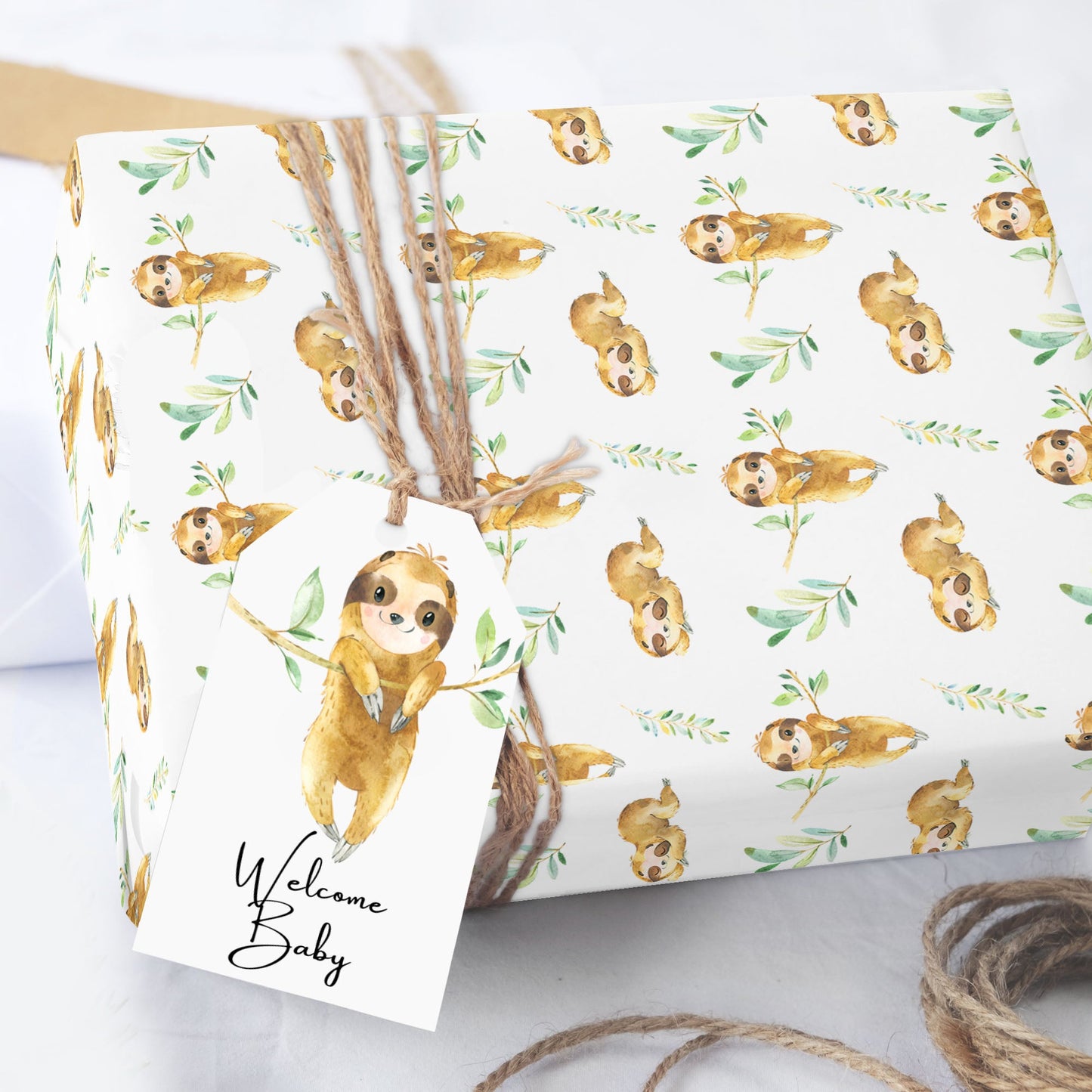 Baby Sloth Wrapping Paper