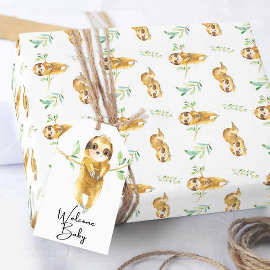 Baby Sloth Wrapping Paper