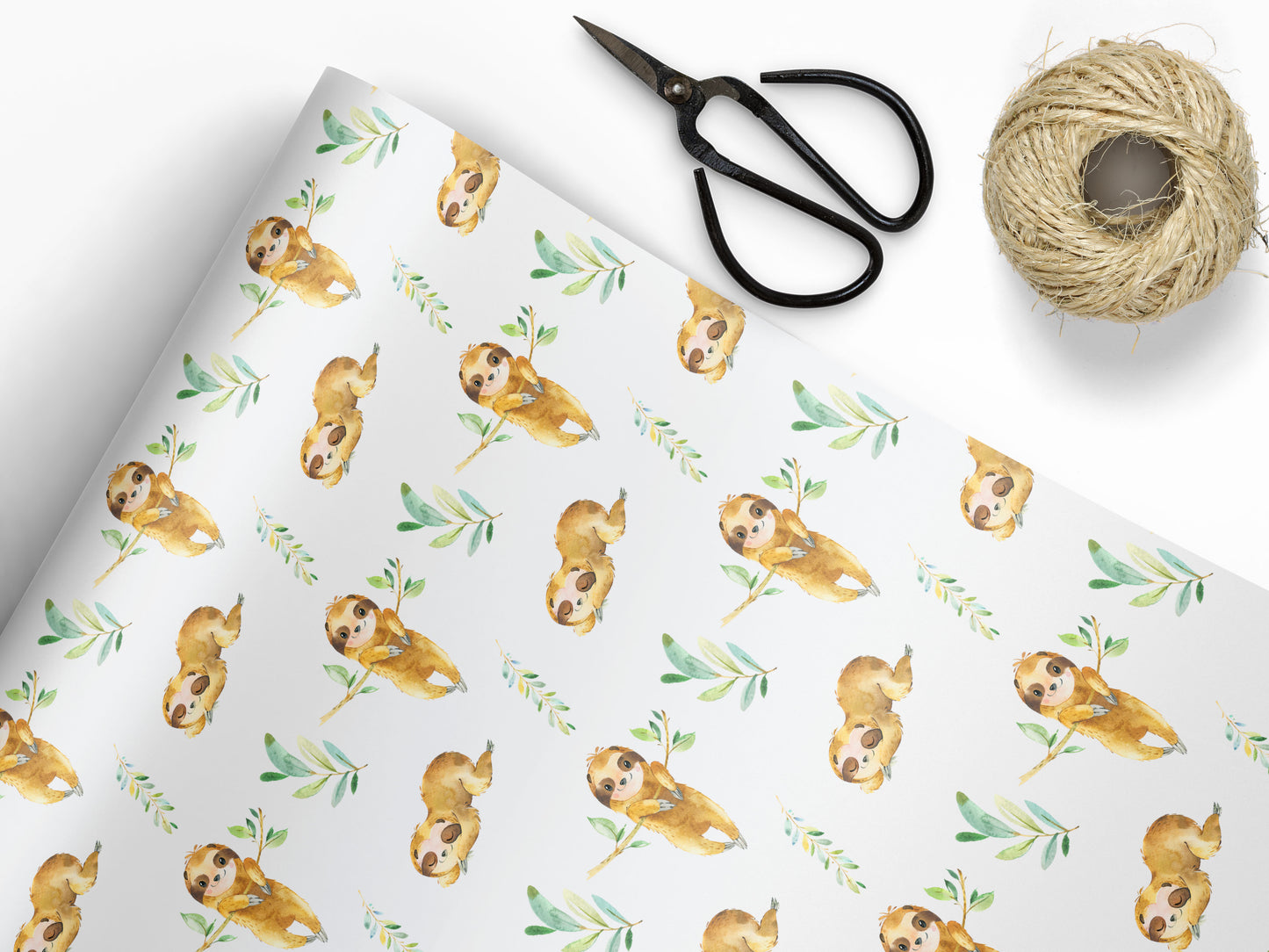 Baby Sloth Wrapping Paper