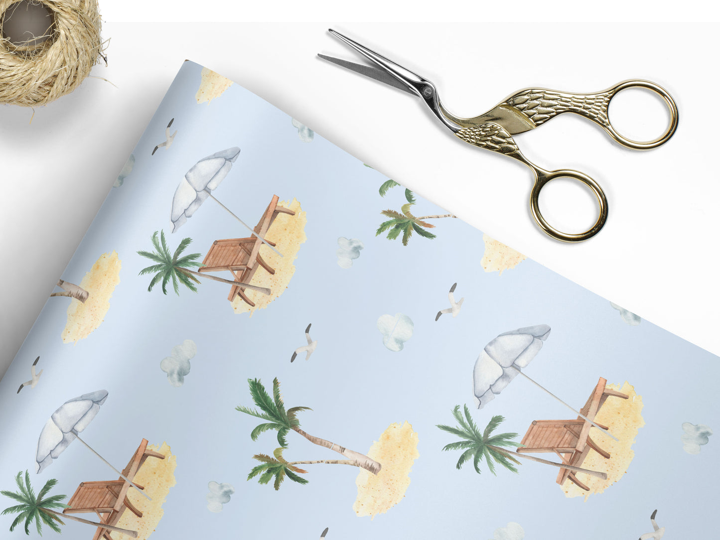 Beach Tropical Themed Wrapping Paper