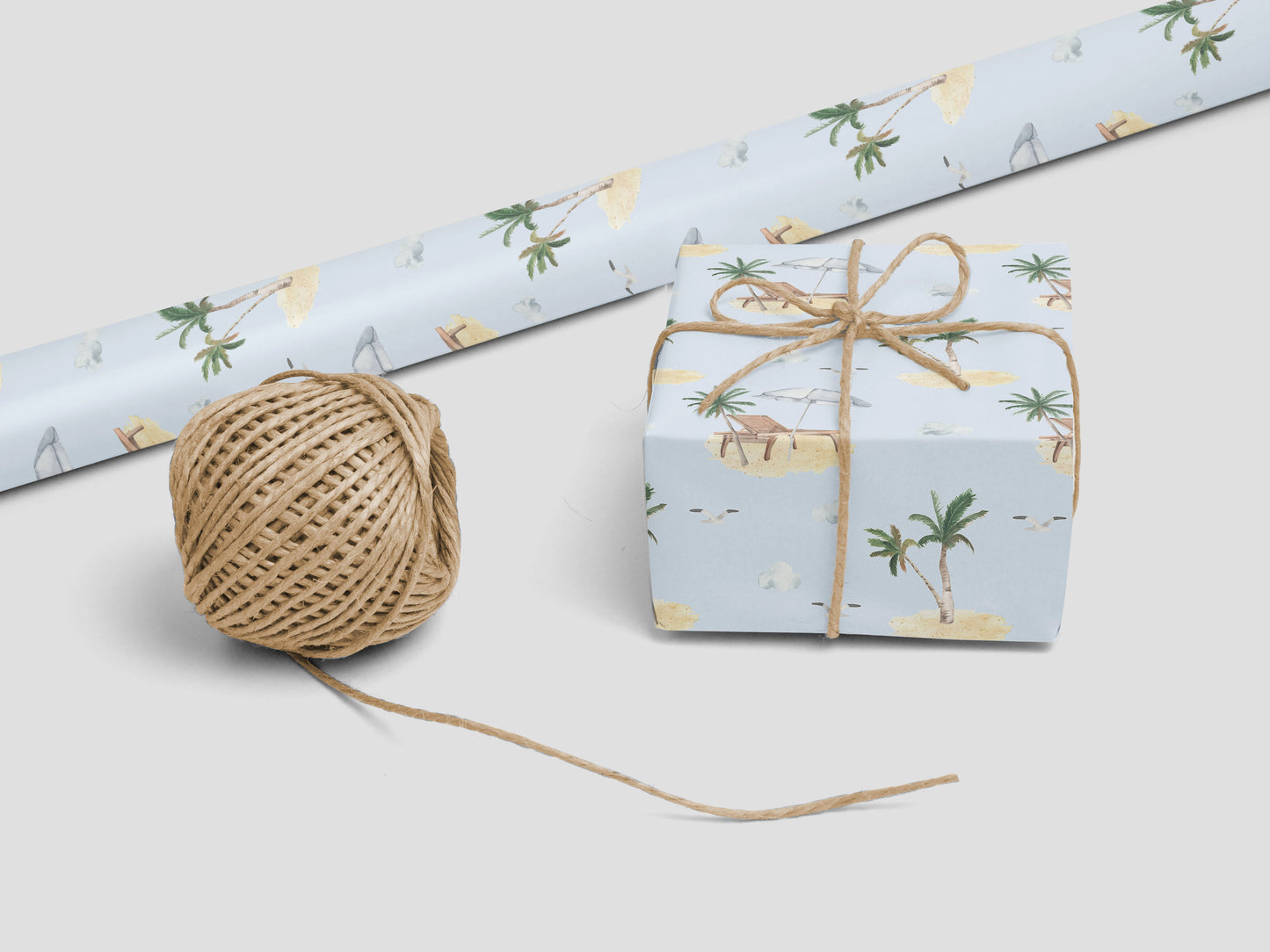 Beach Tropical Themed Wrapping Paper