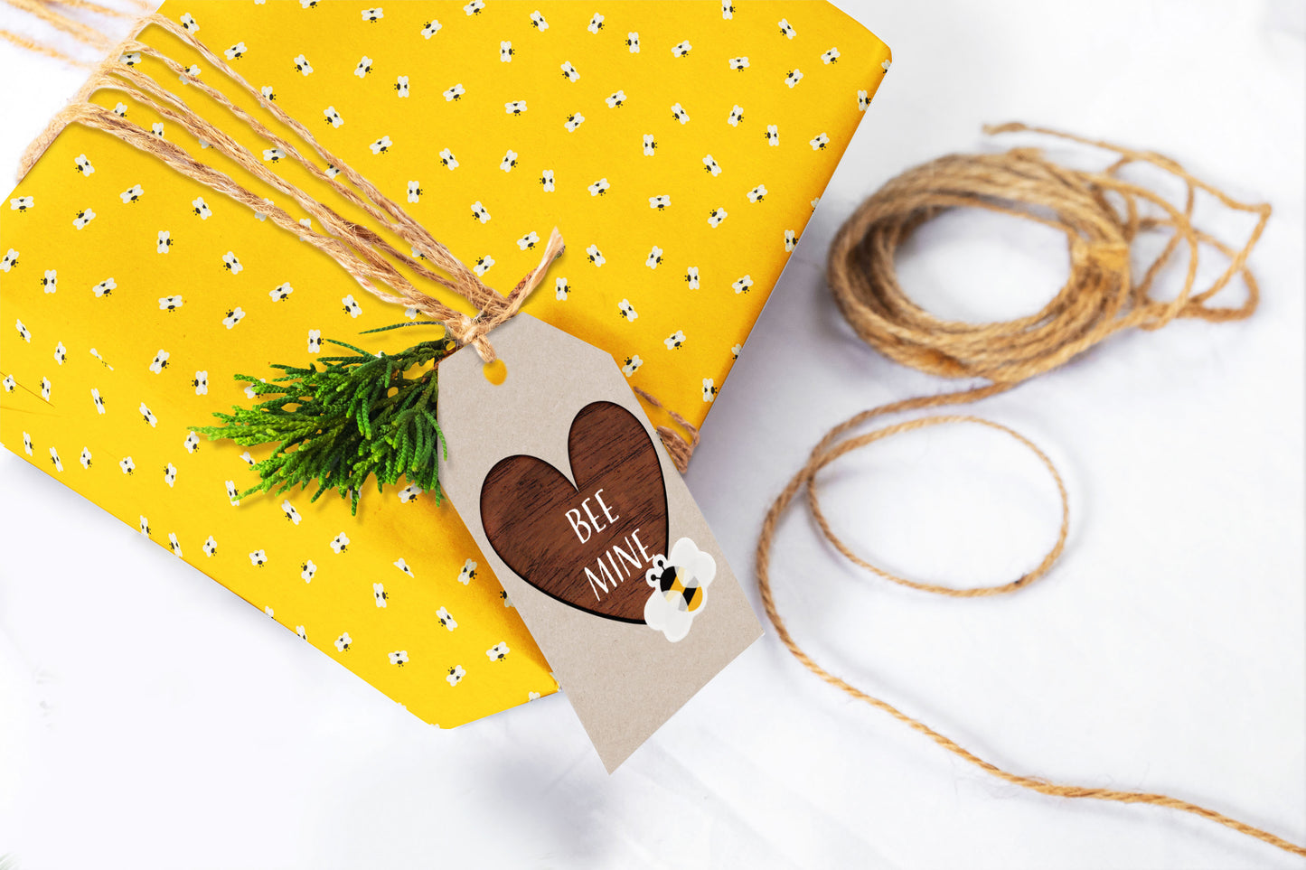 Yellow Honey Bee Wrapping Paper