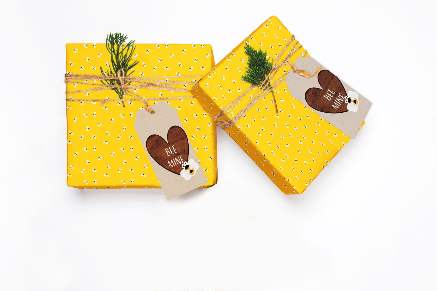 Yellow Honey Bee Wrapping Paper
