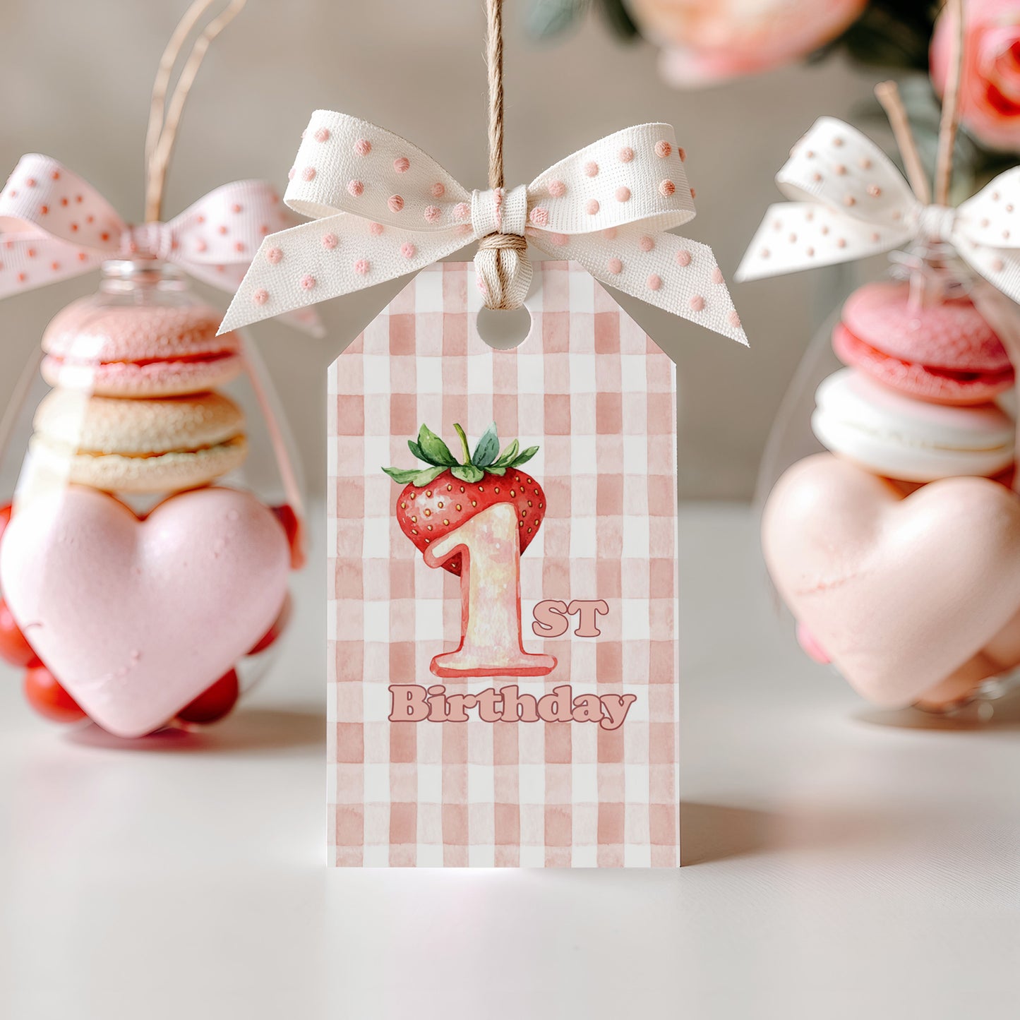 Berry First Birthday Gift Tag