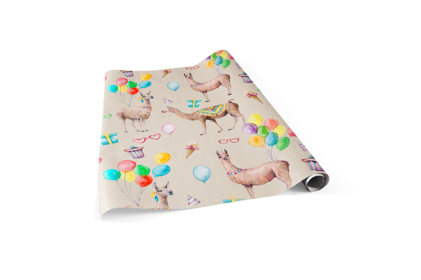 Birthday Llama Wrapping Paper