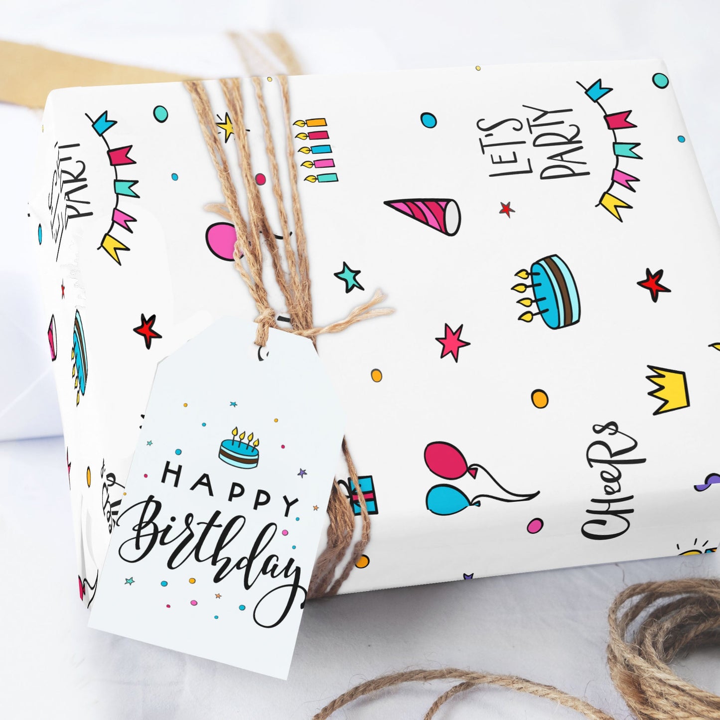 Let's Party Birthday Wrapping Paper