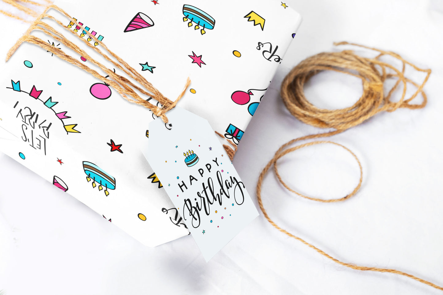 Let's Party Birthday Wrapping Paper