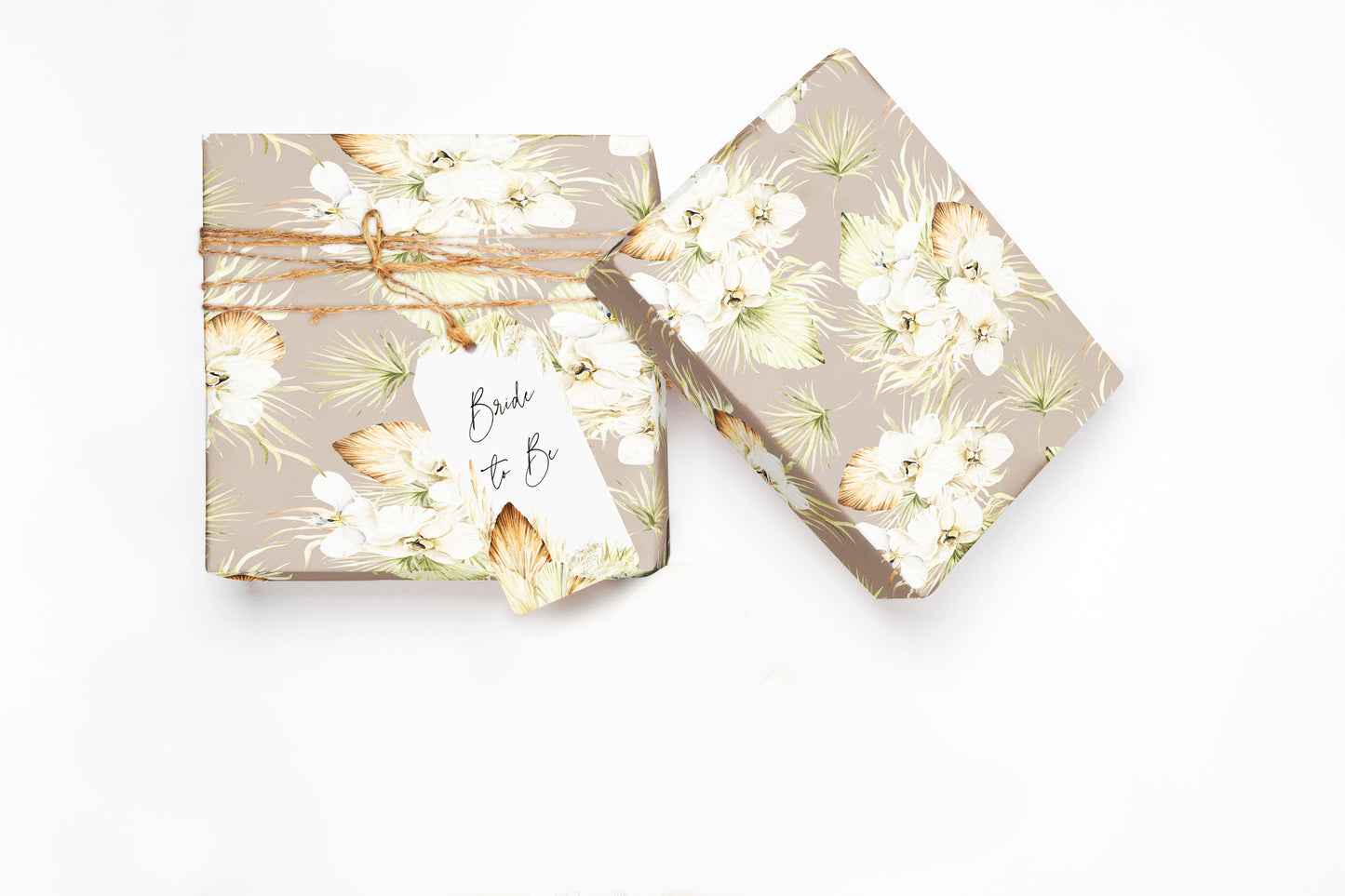 Boho Tropical Floral Wrapping Paper