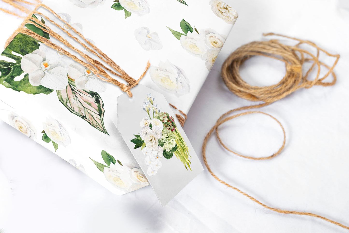 Botanical Watercolor Floral Wrapping Paper