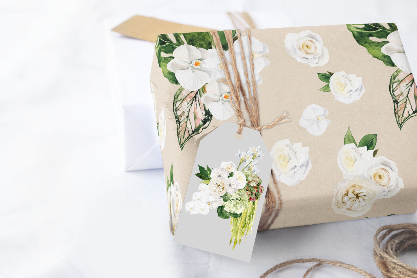 Botanical Watercolor Floral Wrapping Paper