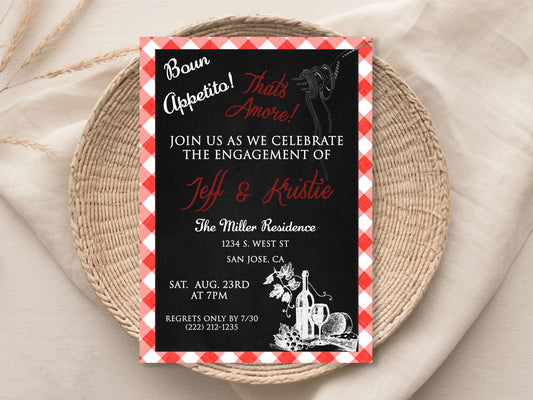 Buon Appetito! Italian Engagement Invitation
