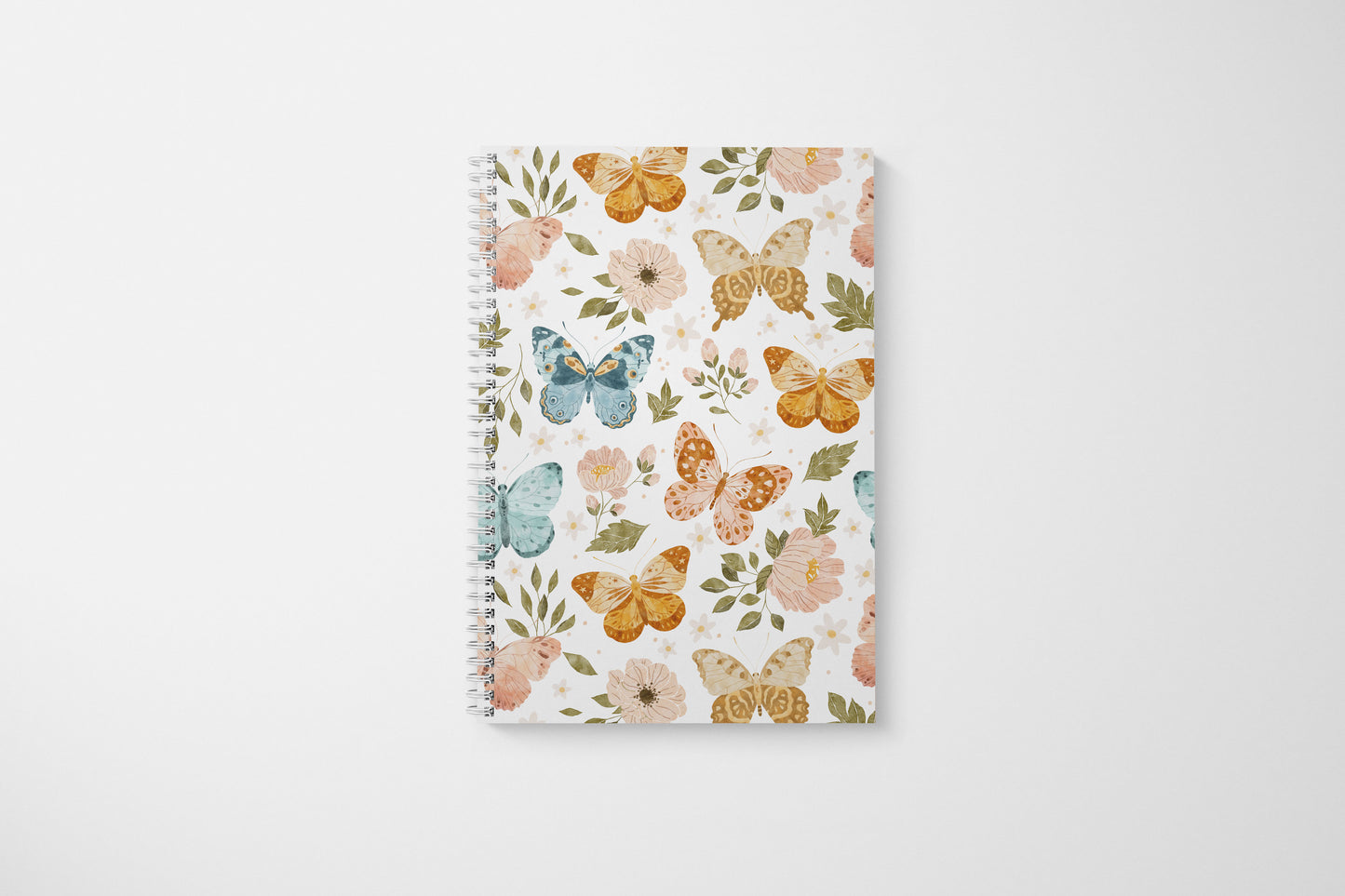Butterfly Flower Garden Spiral Notebook