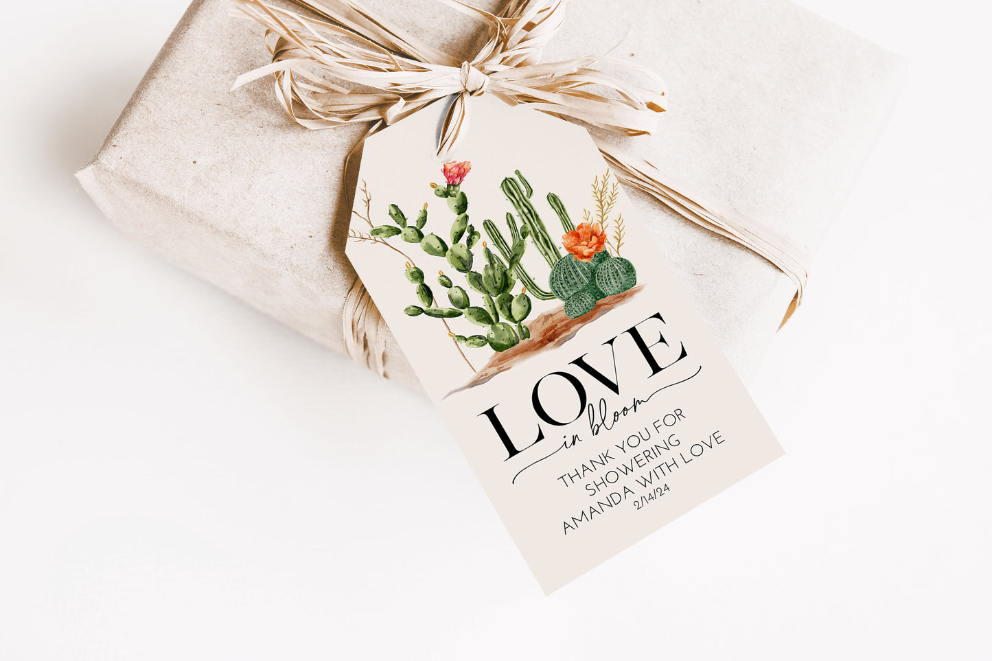 Southwestern Cactus Love Gift Tag