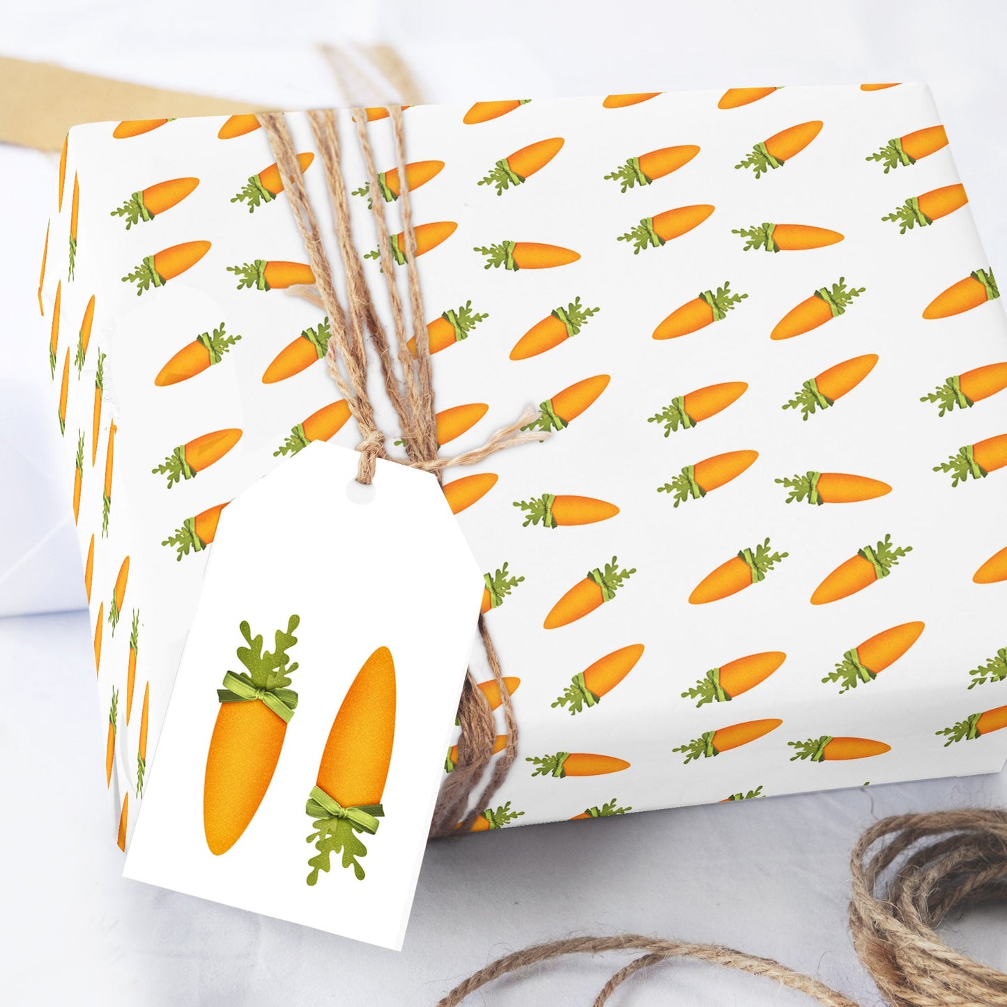 Easter Carrot Garden Wrapping Paper