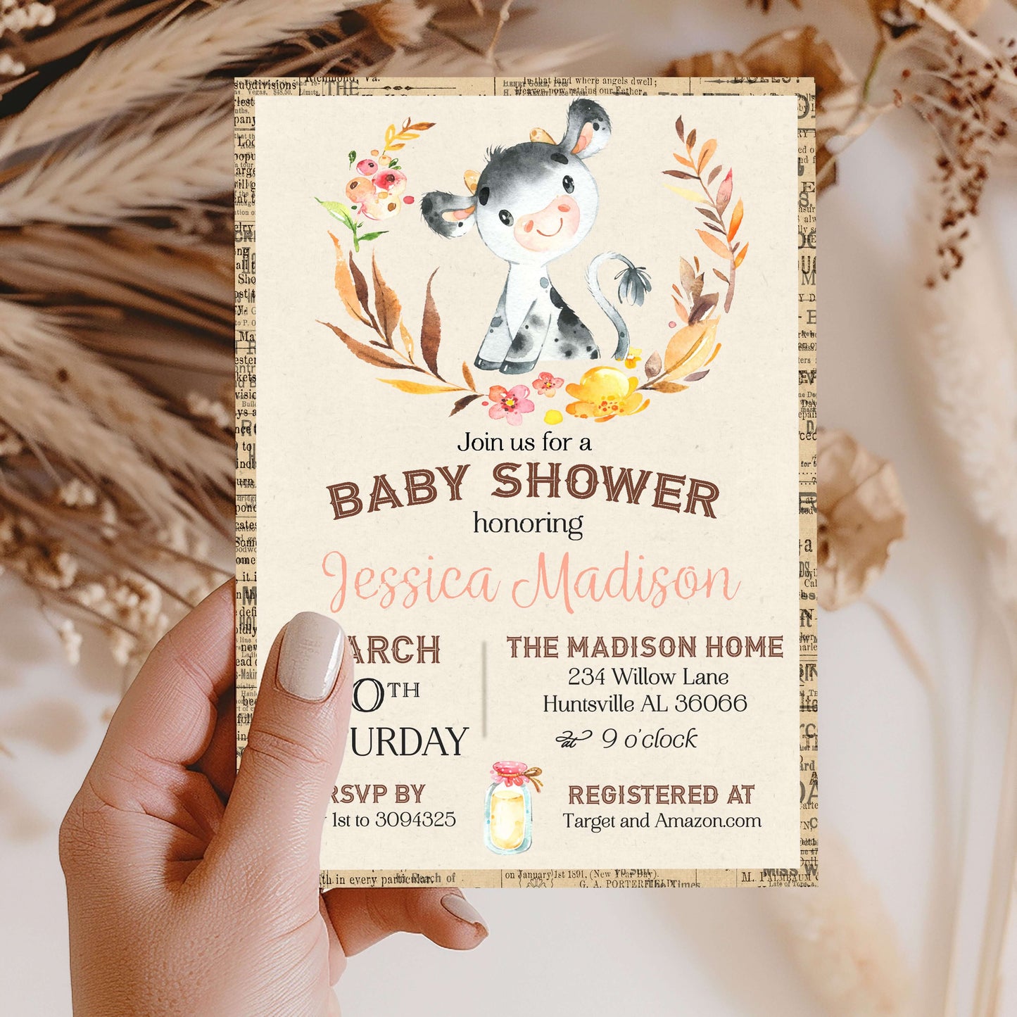 Invitation, custom, baby, bridal, wedding, holiday, event, party,