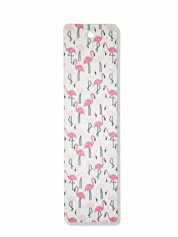 Pink Flamingo Pattern Acrylic Bookmark