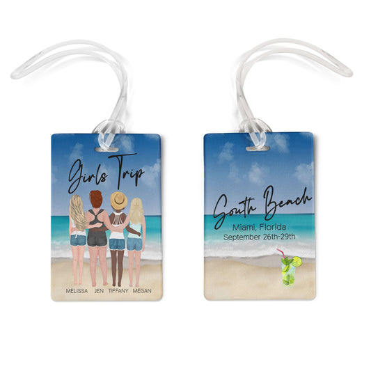 Girls Beach Trip Flordia Luggage Tags