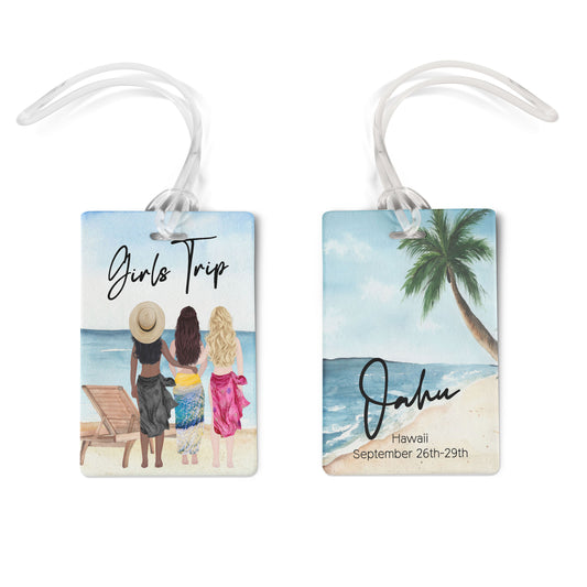Girls Beach Trip Luggage Tags