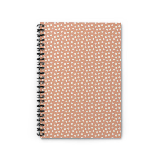 Pink Polka Dot Stripe Spiral Notebook