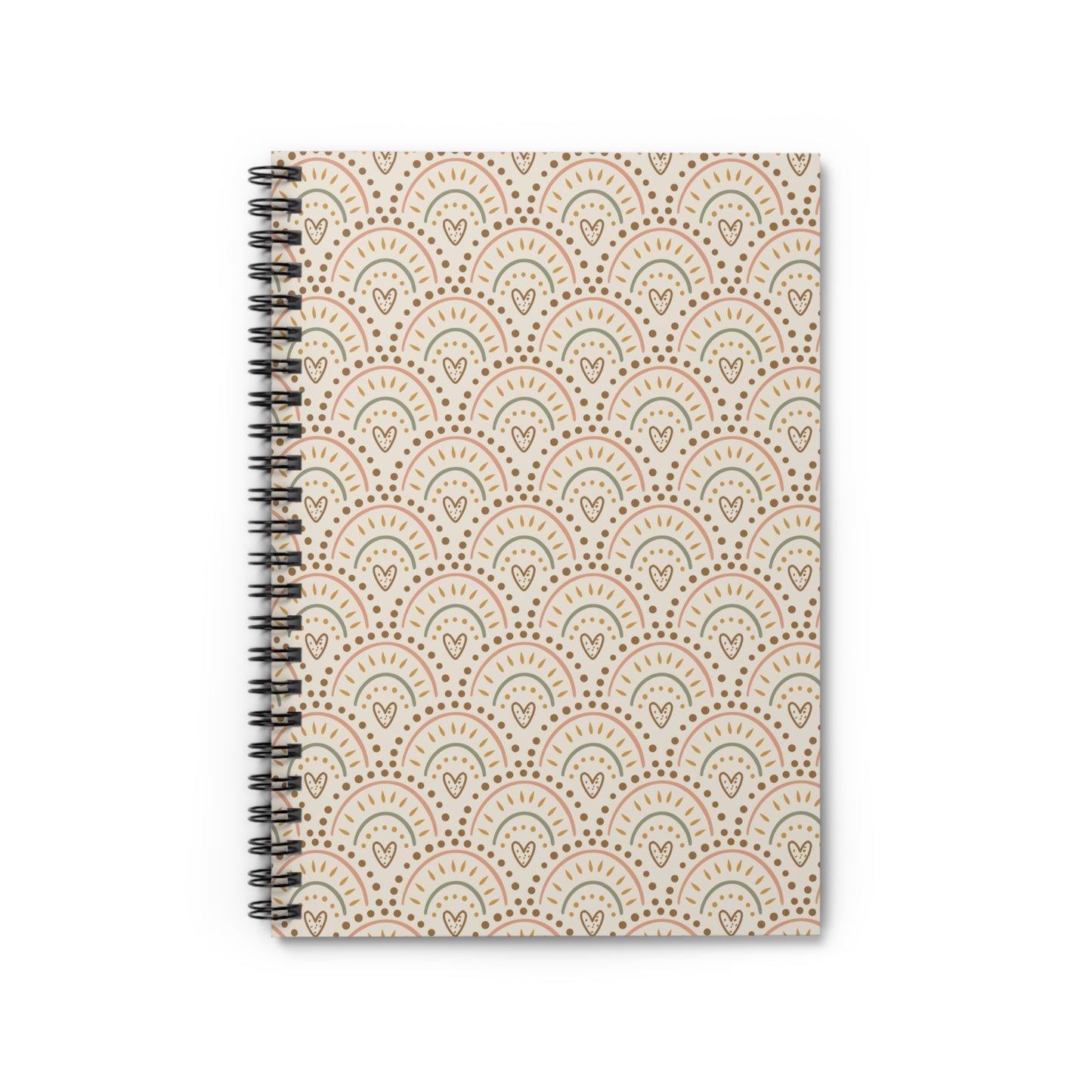Boho Heart Spiral Notebook