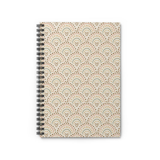 Boho Heart Spiral Notebook