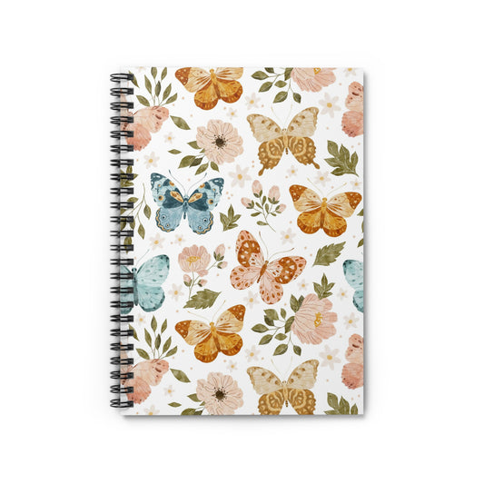 Butterfly Flower Garden Spiral Notebook