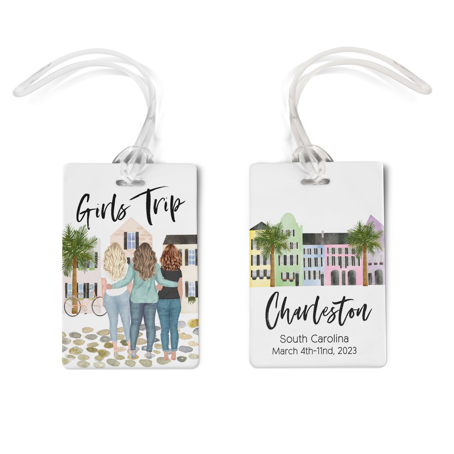 Charlston NC Girl Trip Luggage Tags